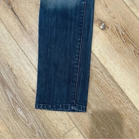 Seven7 Women's Dark Wash Mid-Rise Distressed Denim Jeans Size 8 GUC - Picture 3 of 12